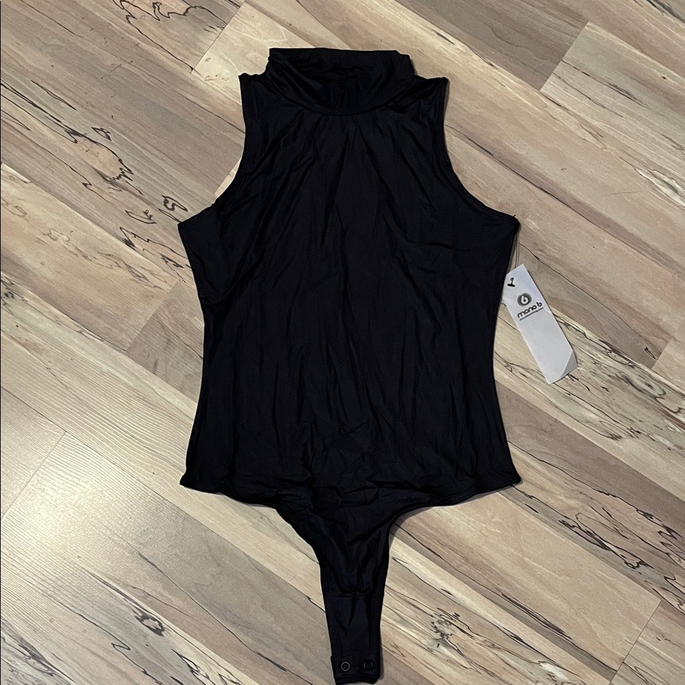 NWT Mono B Classic Black Bodysuit